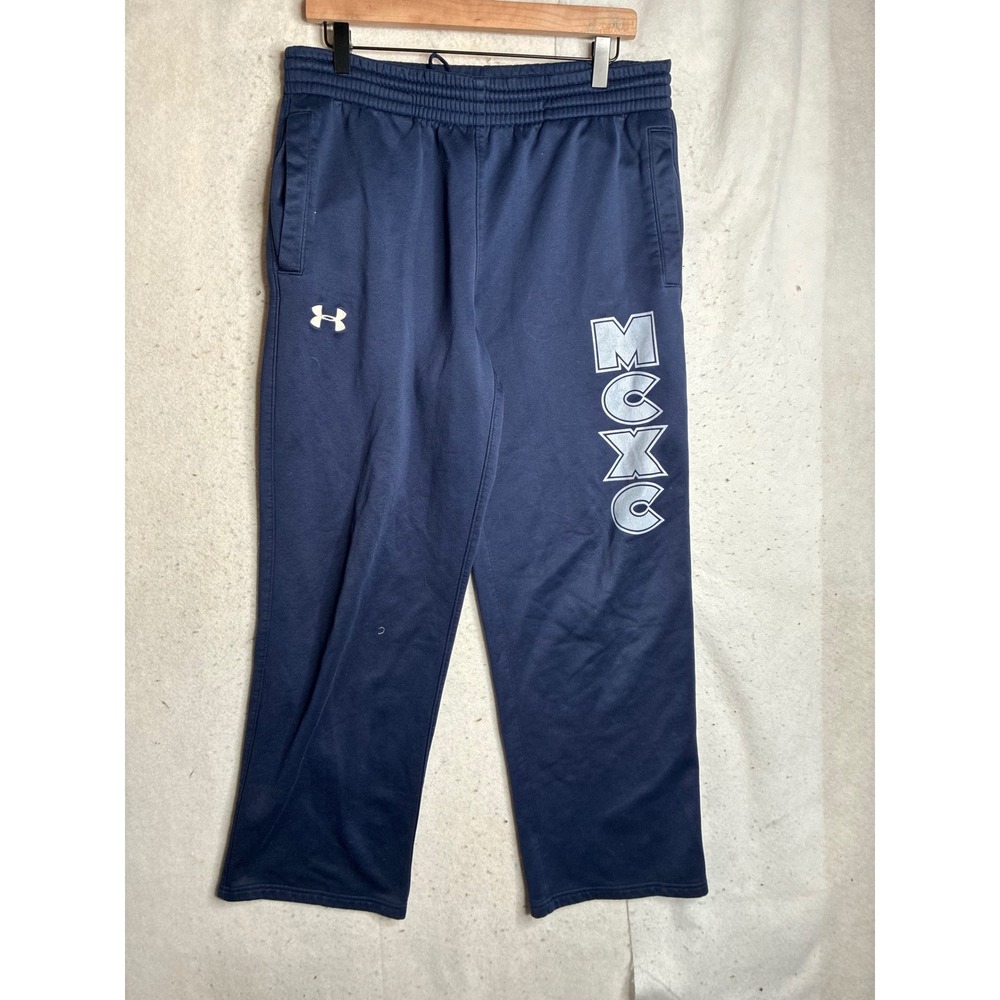 Under Armour Mens Navy Blue MCXC Graphic Loose Fit Fleece Sweatpants Medium